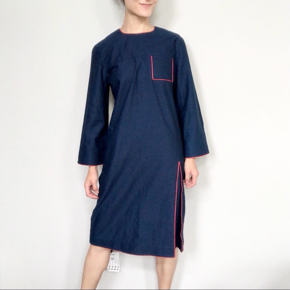 TRADEMARK navy blue mod dress